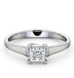 Certified Lucy 18k White Gold Diamond Engagement Ring 0.50ct-g-h/si