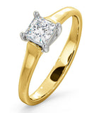 Certified Lucy 18k Gold Diamond Engagement Ring 0.50ct-g-h/si