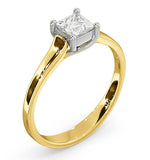 Certified Lucy 18k Gold Diamond Engagement Ring 0.50ct-g-h/si