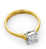 Certified Lucy 18k Gold Diamond Engagement Ring 0.75ct-g-h/si