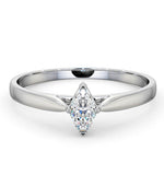Engagement Ring Certified Marquise 18k White Gold Diamond 0.25ct G/vs