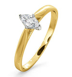 Certified Marquise 18k Gold Diamond Engagement Ring 0.25ct-f-g/vs