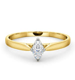 Certified Marquise 18k Gold Diamond Engagement Ring 0.25ct-g-h/si