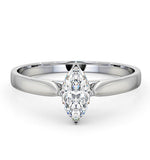 Engagement Ring Certified Marquise Diamond 0.50ct G/vs 18k White Gold