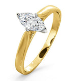 Certified Marquise 18k Gold Diamond Engagement Ring 0.50ct-f-g/vs