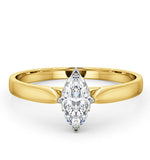 Certified Marquise 18k Gold Diamond Engagement Ring 0.50ct-f-g/vs