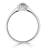 Sapphire 5 X 3mm And Diamond 9k White Gold Ring  A4432