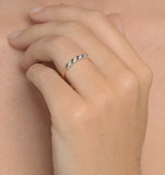 Sapphire 0.18ct And Diamond 9k Gold Ring