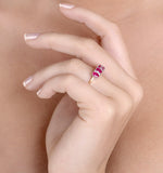 Ruby 1.12ct And Diamond 9k Gold Ring