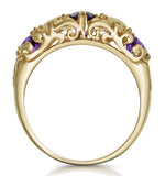 Amethyst 1.30ct And Opal 9k Gold Ring