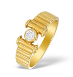 9k Gold Diamond Solitaire Ring - A3891