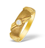 9k Gold Diamond Solitaire Ring - A3802