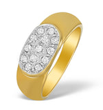 9k Gold Diamond Pave Style Ring - A3803