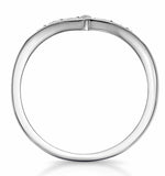 Diamond 0.11ct 9k White Gold Wishbone Ring