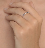Sapphire 0.18ct And Diamond 9k White Gold Ring  A3918