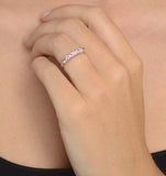 0.40ct Pink Sapphire And Diamond Ring 9k Yellow Gold