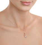 Emerald 2.25mm And Diamond 9k Yellow Gold Pendant Necklace