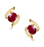 Ruby 0.73ct 9k Yellow Gold Earrings  B3275