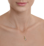 Ruby 2.25mm And Diamond 9k Yellow Gold Pendant Necklace