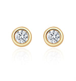 Stud Earrings 0.20ct Diamond 9k Yellow Gold
