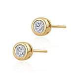 Stud Earrings 0.20ct Diamond 9k Yellow Gold