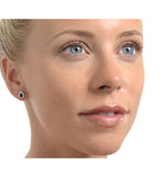 Sapphire 5mm X 3mm And Diamond 9k White Gold Earrings