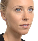 Tanzanite 5 X 4mm (0.70ct) 9k White Gold Earrings