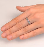 Ruby 0.20ct And Diamond 9k White Gold Ring
