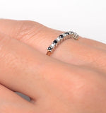 Sapphire 0.10ct And Diamond 9k Gold Ring