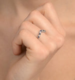 Sapphire 0.25ct And Diamond 9k Gold Ring
