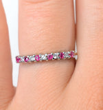 Ruby 0.16ct And Diamond 9k Gold Ring