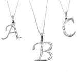 9k White Gold Diamond Initial 'a' Necklace 0.05ct