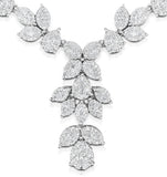 Diamond Necklace - Pyrus - 8.5ct Of H/si Diamonds In 18k White Gold