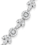 Diamond Necklace Vintage Halo 8.30ct H/si In 18k White Gold