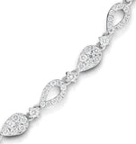 Diamond Necklace Vintage Pyrus 9.00ct H/si Diamonds In 18k White Gold