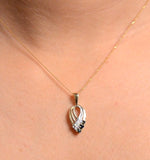 Sapphire 2.25 Mm And Diamond 9k Yellow Gold Pendant Necklace