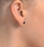 Sapphire 5mm X 4mm 9k Yellow Gold Earrings