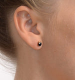 Sapphire 5mm X 4mm 9k Yellow Gold Earrings