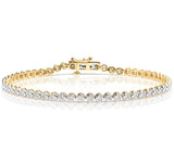 Diamond Tennis Bracelet 2.00ct H/si Rubover Set In 18k Gold