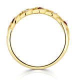 Ruby 0.20ct And Diamond 18k Gold Ring