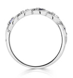 Tanzanite 2.25 X 2.25mm And Diamond 18k White Gold Ring