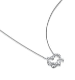 Devilish Diamond Heart Necklace In 9ct White Gold