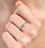 Rae 18k White Gold Diamond Half Band Eternity Ring 0.25ct G/vs