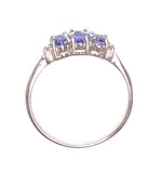 Tanzanite 0.59ct And Diamond 9k White Gold Ring