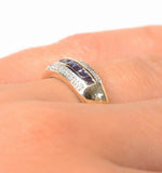 Tanzanite 0.37ct And Diamond 9k Gold Ring