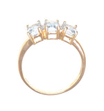 Aquamarine 1.65ct And Diamond 9k Yellow Gold Ring
