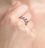 Amethyst 0.74ct And Diamond 9k White Gold Ring