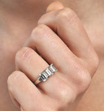 Aquamarine 1.65ct And Diamond 9k White Gold Ring