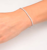 Chloe Lab Diamond Tennis Bracelet  3.00ct H/si Set In 9k White Gold