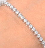 Chloe Lab Diamond Tennis Bracelet  5.00ct G/vs Set In 18k White Gold